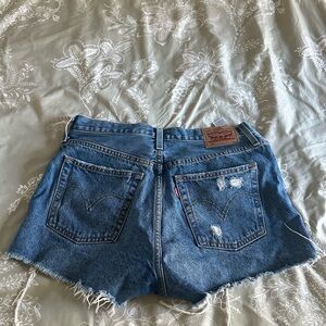 Levi's Distressed Blue Jean Shorts